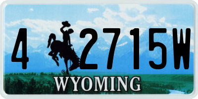 WY license plate 42715W