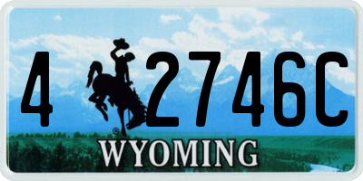 WY license plate 42746C