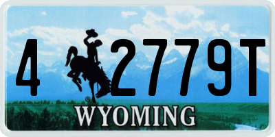 WY license plate 42779T