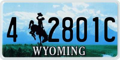WY license plate 42801C