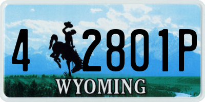 WY license plate 42801P