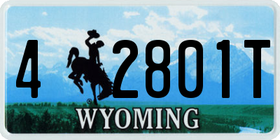 WY license plate 42801T