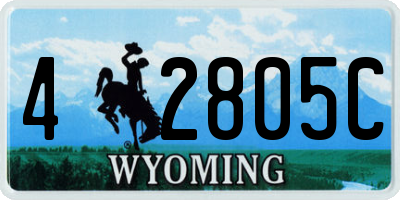 WY license plate 42805C
