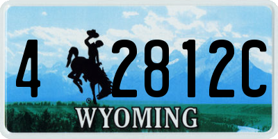 WY license plate 42812C