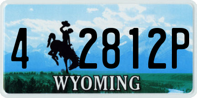 WY license plate 42812P