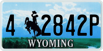 WY license plate 42842P