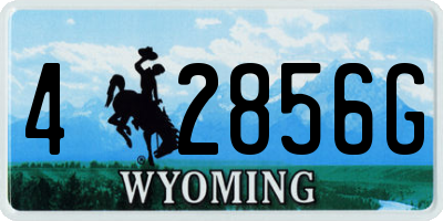 WY license plate 42856G