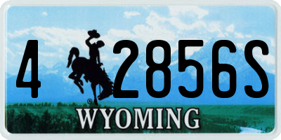 WY license plate 42856S