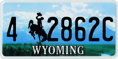 WY license plate 42862C