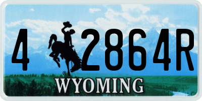 WY license plate 42864R