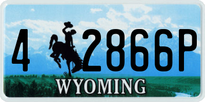 WY license plate 42866P