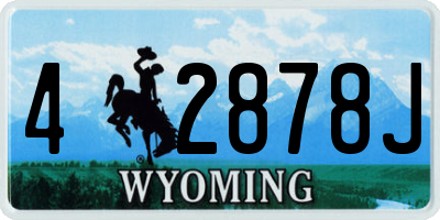 WY license plate 42878J