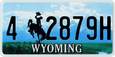 WY license plate 42879H
