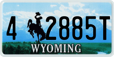 WY license plate 42885T