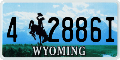 WY license plate 42886I
