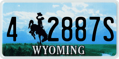 WY license plate 42887S