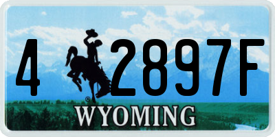 WY license plate 42897F