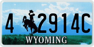 WY license plate 42914C