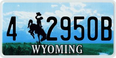 WY license plate 42950B