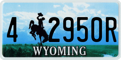 WY license plate 42950R