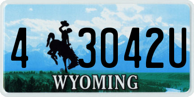 WY license plate 43042U