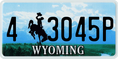WY license plate 43045P