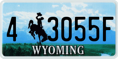 WY license plate 43055F