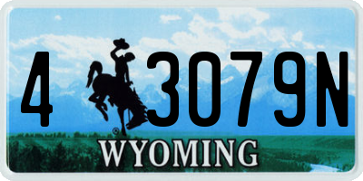 WY license plate 43079N
