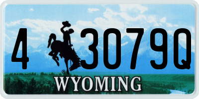 WY license plate 43079Q
