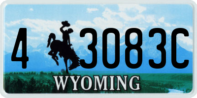 WY license plate 43083C