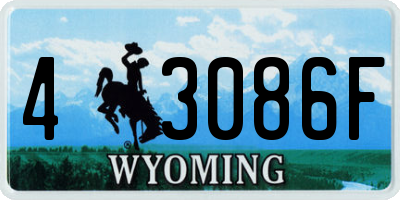 WY license plate 43086F