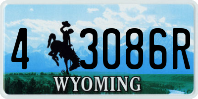 WY license plate 43086R