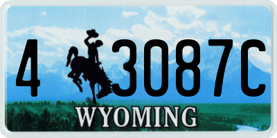 WY license plate 43087C