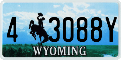 WY license plate 43088Y