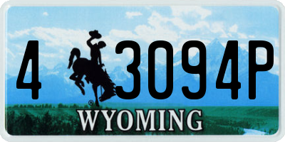 WY license plate 43094P