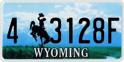 WY license plate 43128F