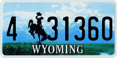WY license plate 43136O
