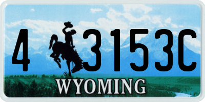 WY license plate 43153C