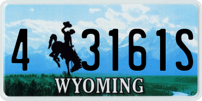 WY license plate 43161S