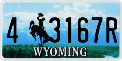 WY license plate 43167R