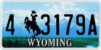 WY license plate 43179A