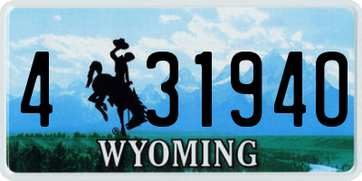 WY license plate 43194O