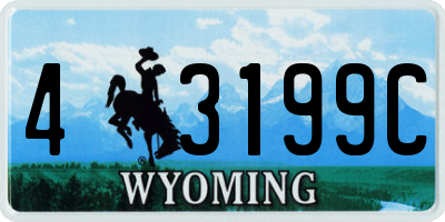 WY license plate 43199C