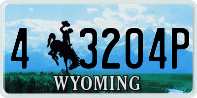WY license plate 43204P