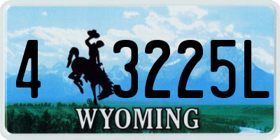 WY license plate 43225L