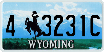 WY license plate 43231C