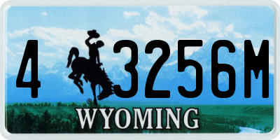WY license plate 43256M