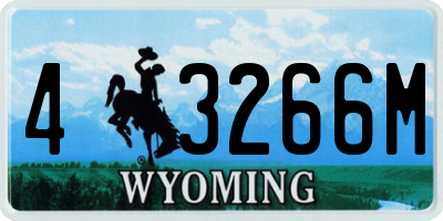 WY license plate 43266M