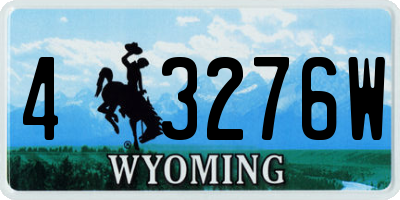WY license plate 43276W