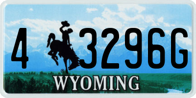 WY license plate 43296G